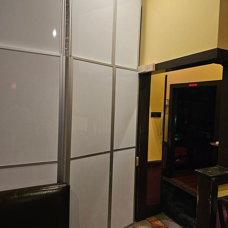 temporary wall white tall