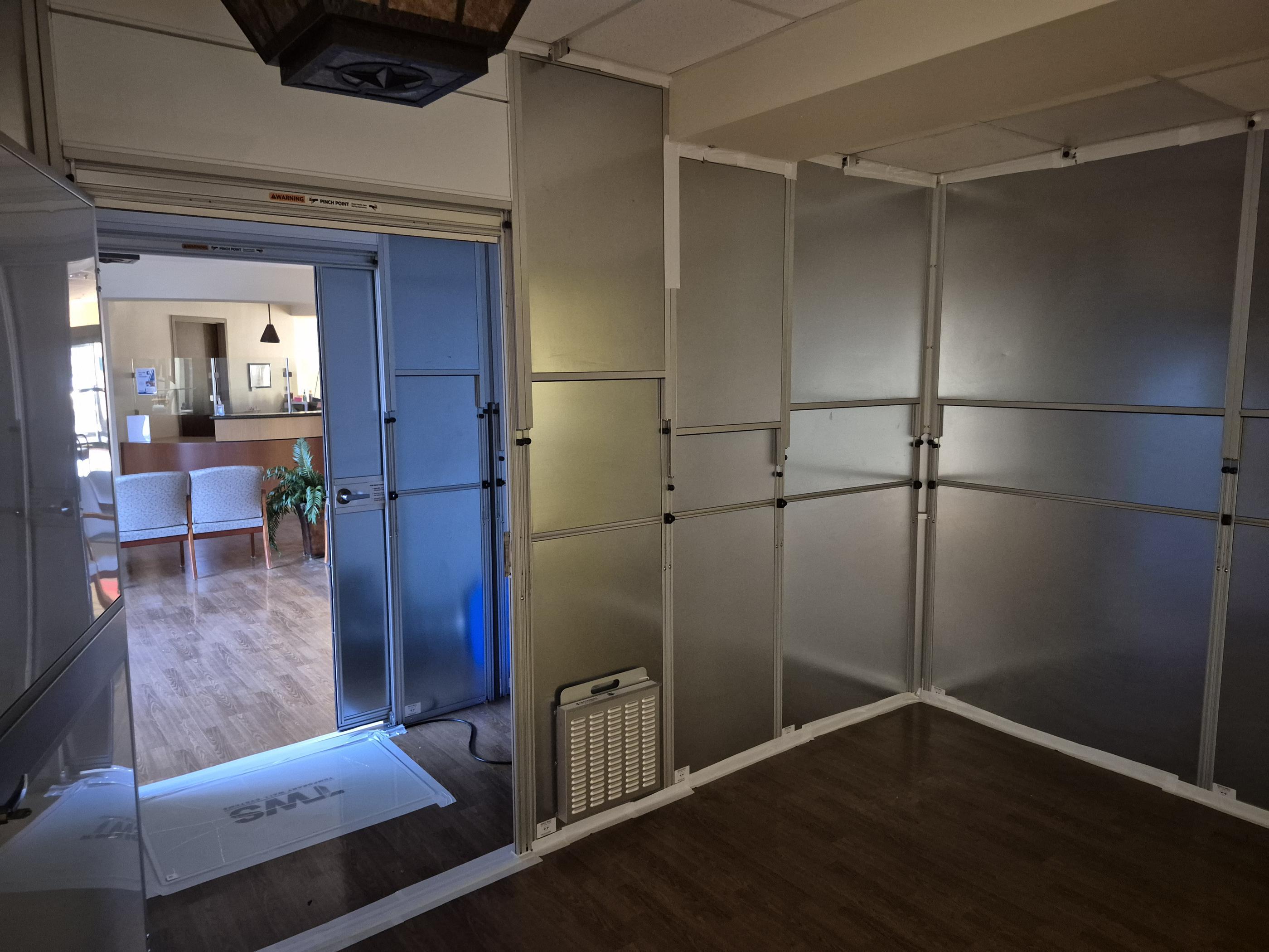 Temporary hospital containment wall system supporting safe renovation at Lavaca Medical Center