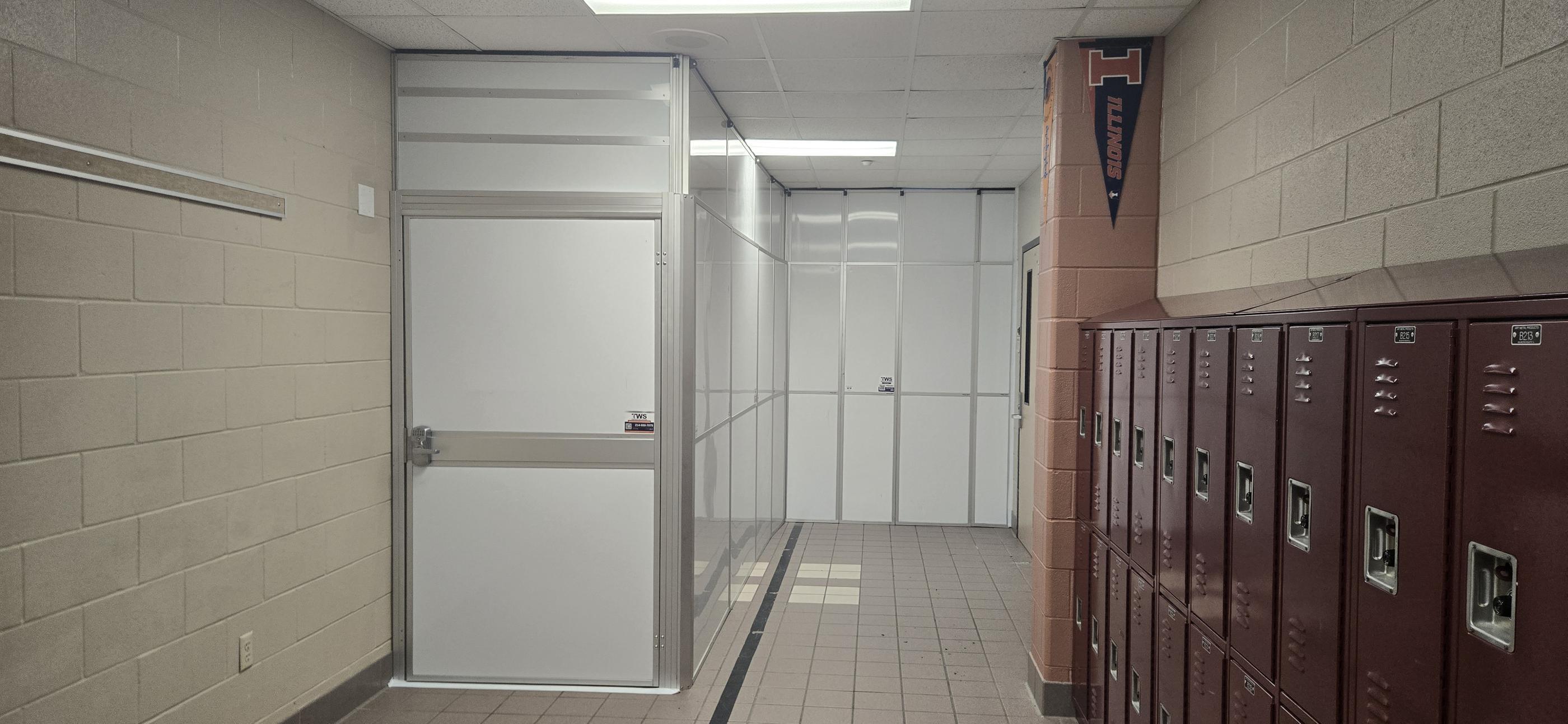 Middle School Containment with Emergency Exit Push Bar