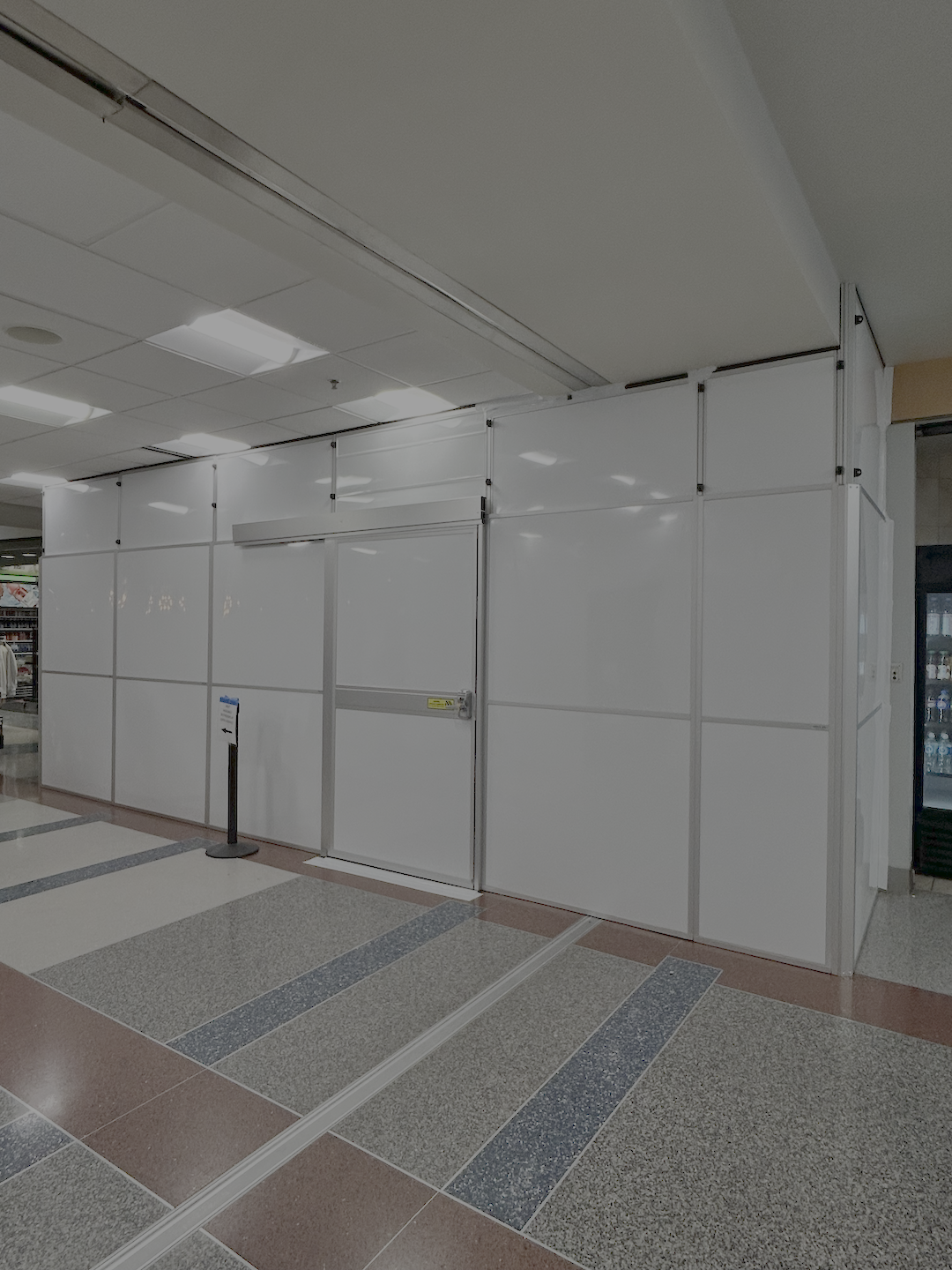 Temporary Wall Systems Richmond and Hampton Roads Bathroom Renovation Project at Richmond International Airport