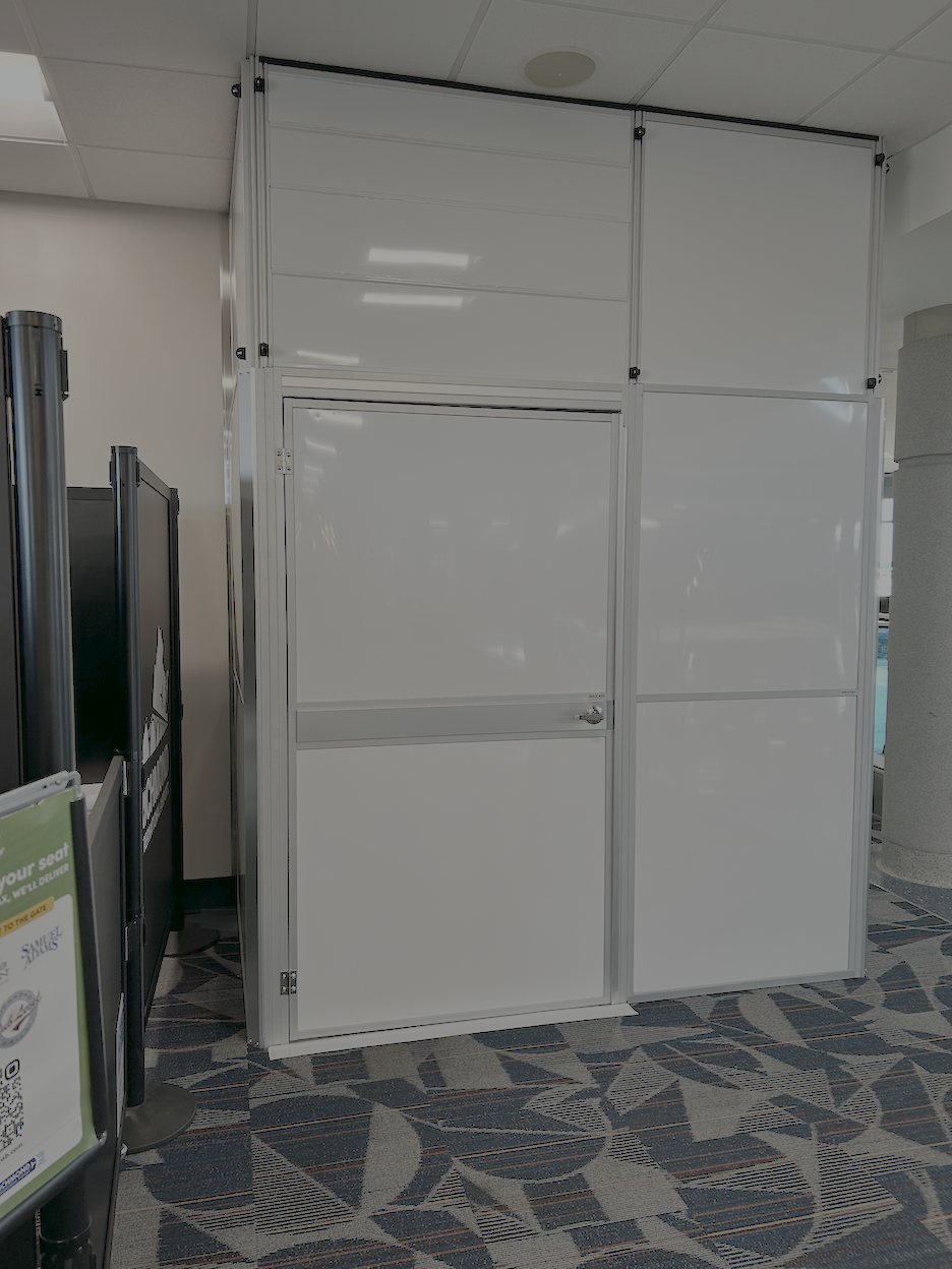 Temporary Wall Systems Richmond and Hampton Roads Bathroom Renovation Project at Richmond International Airport