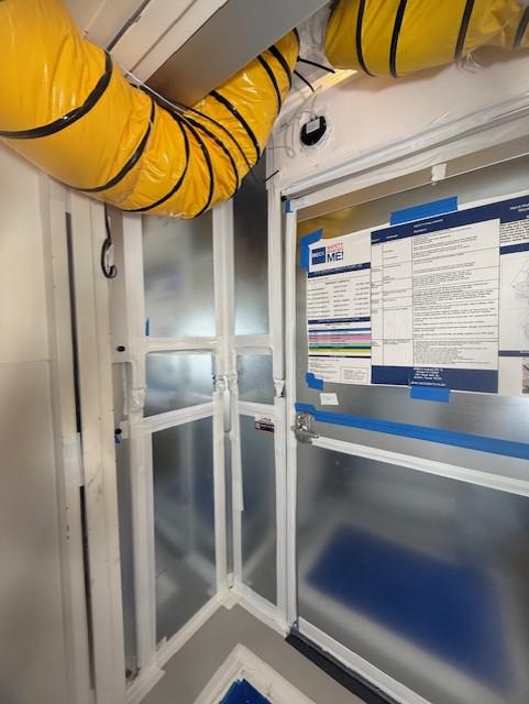 Operating room renovation containment installed to support infection control in an active hospital