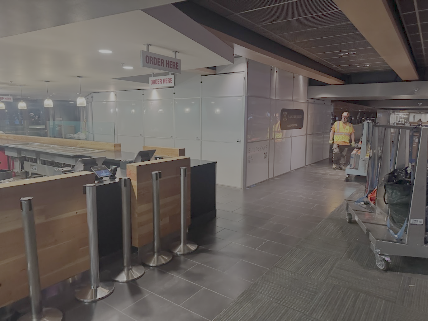 Temporary Wall Systems West Portland Partners for Renovation of Moda Center Cascade Club