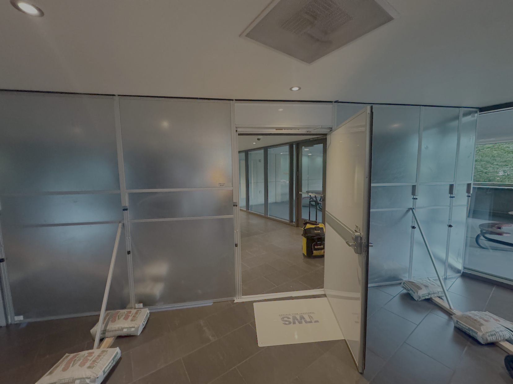 Temporary Wall Systems West Portland Partners for Renovation of Moda Center Cascade Club