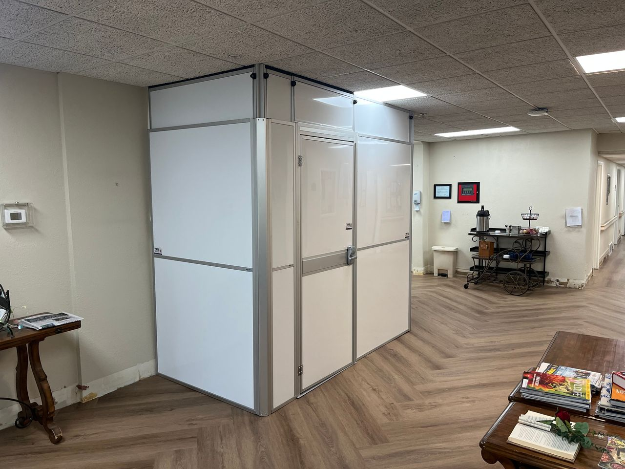 Hard Wall Construction Containment Supports Assisted Living Lobby Renovation at Alderwood Manor