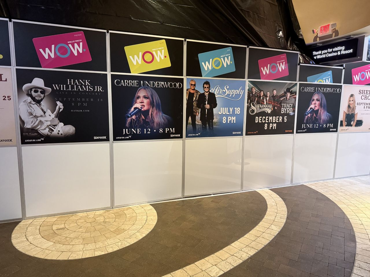 Casino Containment with Reusable Graphic Wall Panels at WinStar World Casino Resort