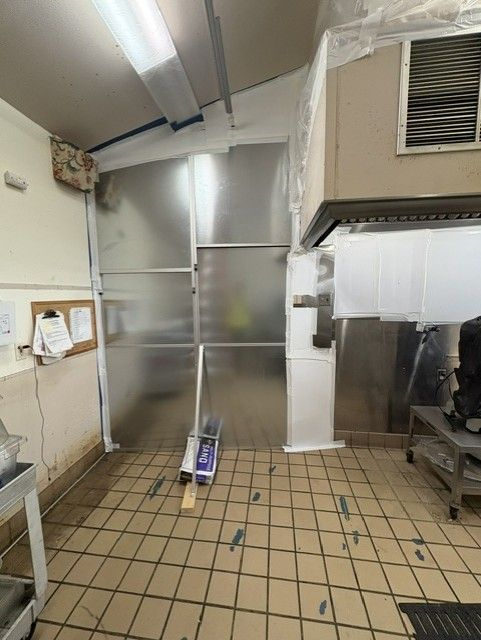 construction barrier for kitchen in healthcare system