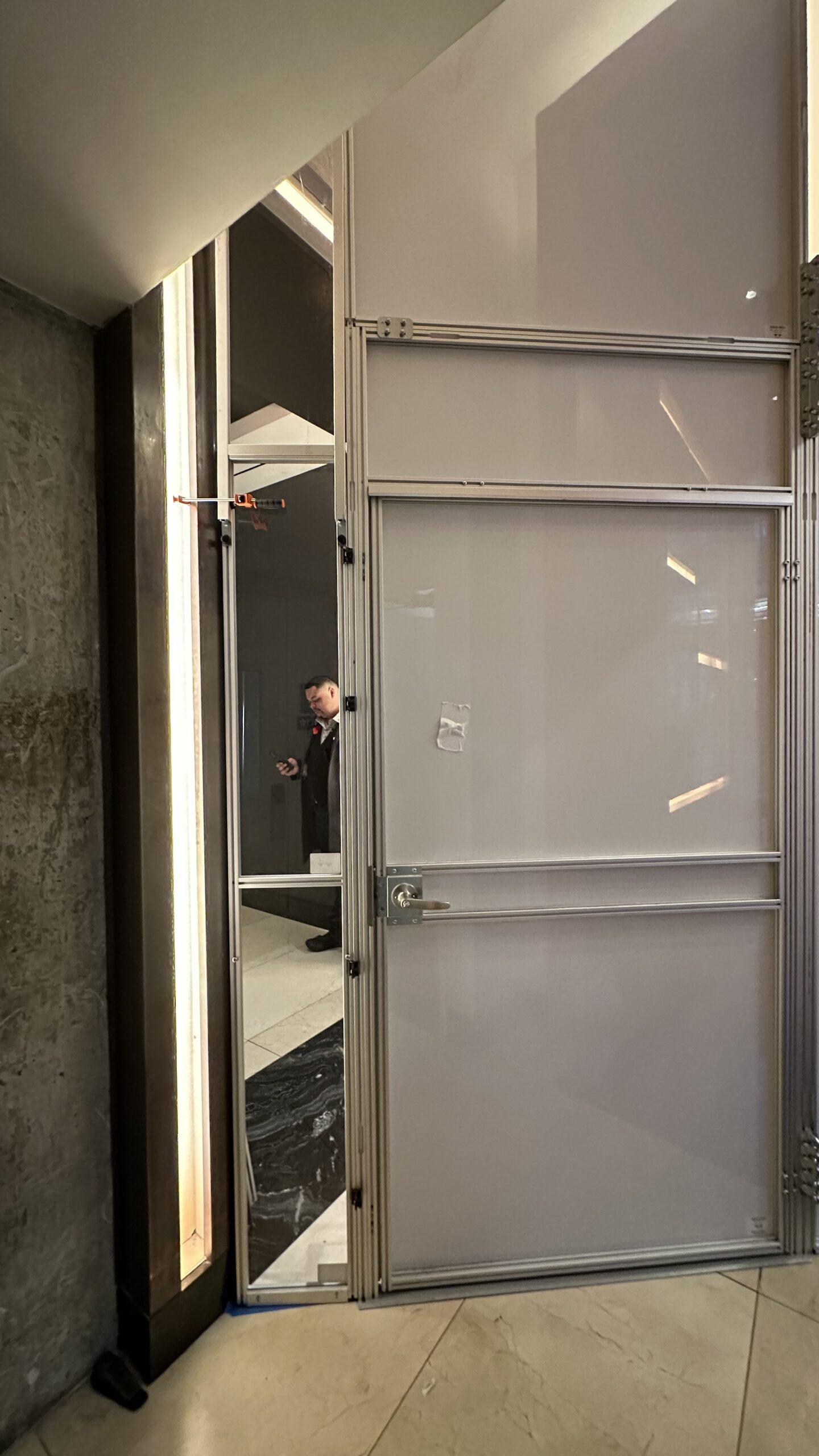 Temporary Walls for Hotel Lobby Entrance Renovation