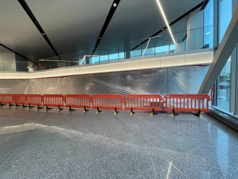 temp wall in office space