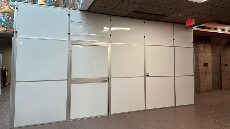 White wall partition