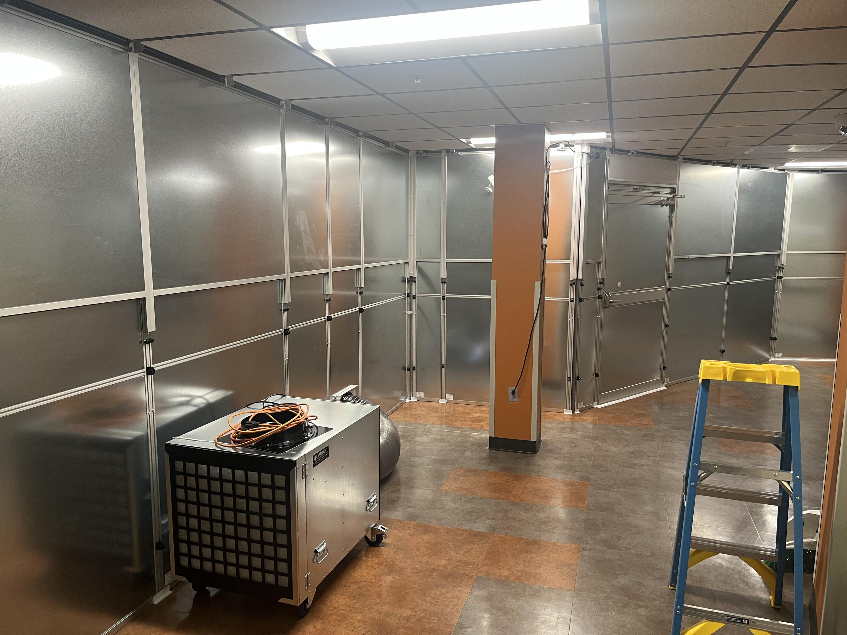 ICRA containment in ER lobby