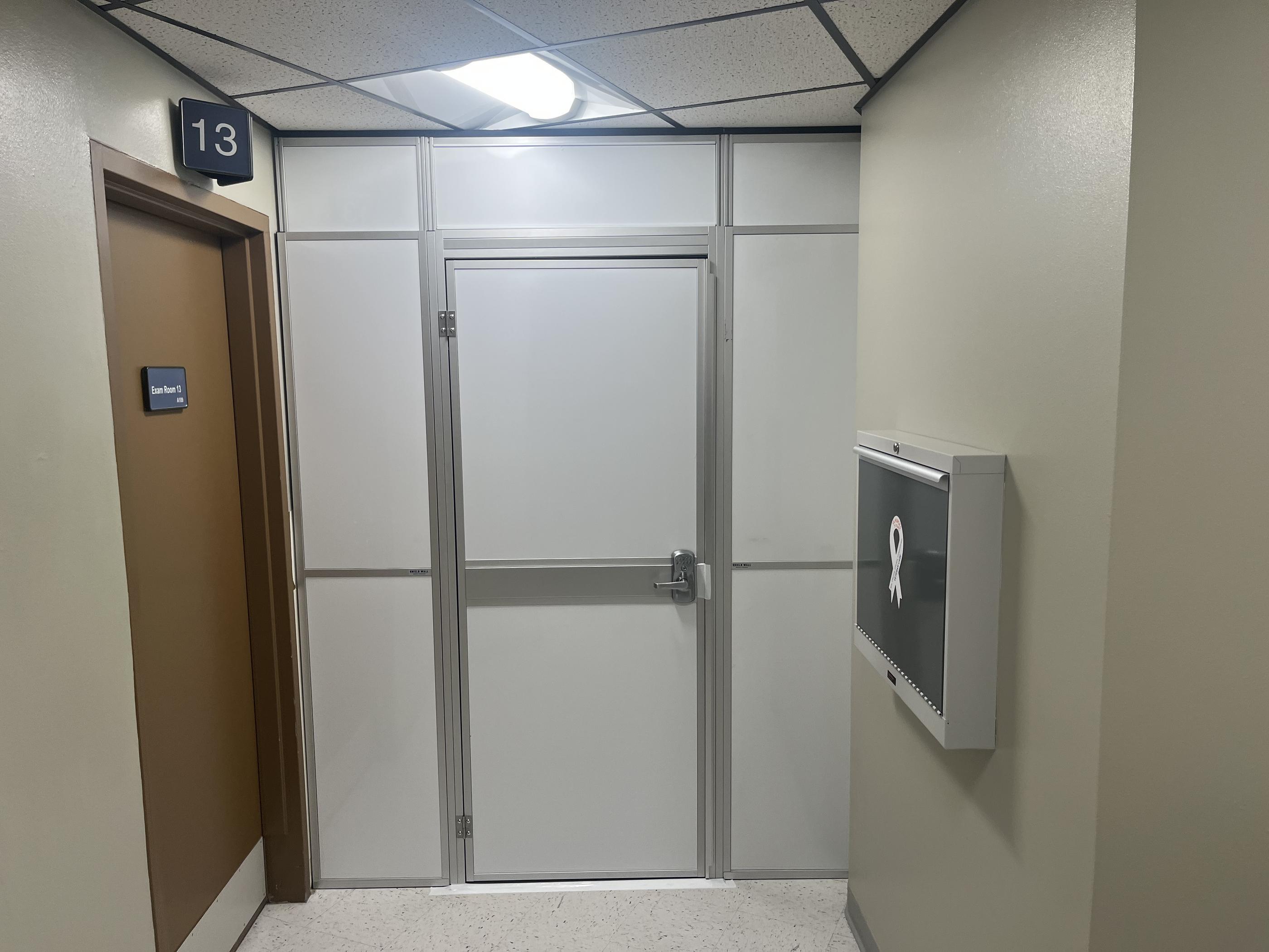 Temporary wall in hospital renovation