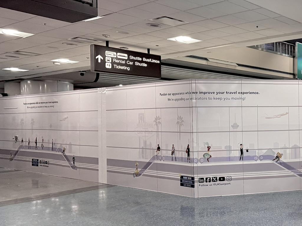 Temporary Wall Systems Secure 900 Feet of Containment at Harry Reid Airport Terminal 1 Renovation