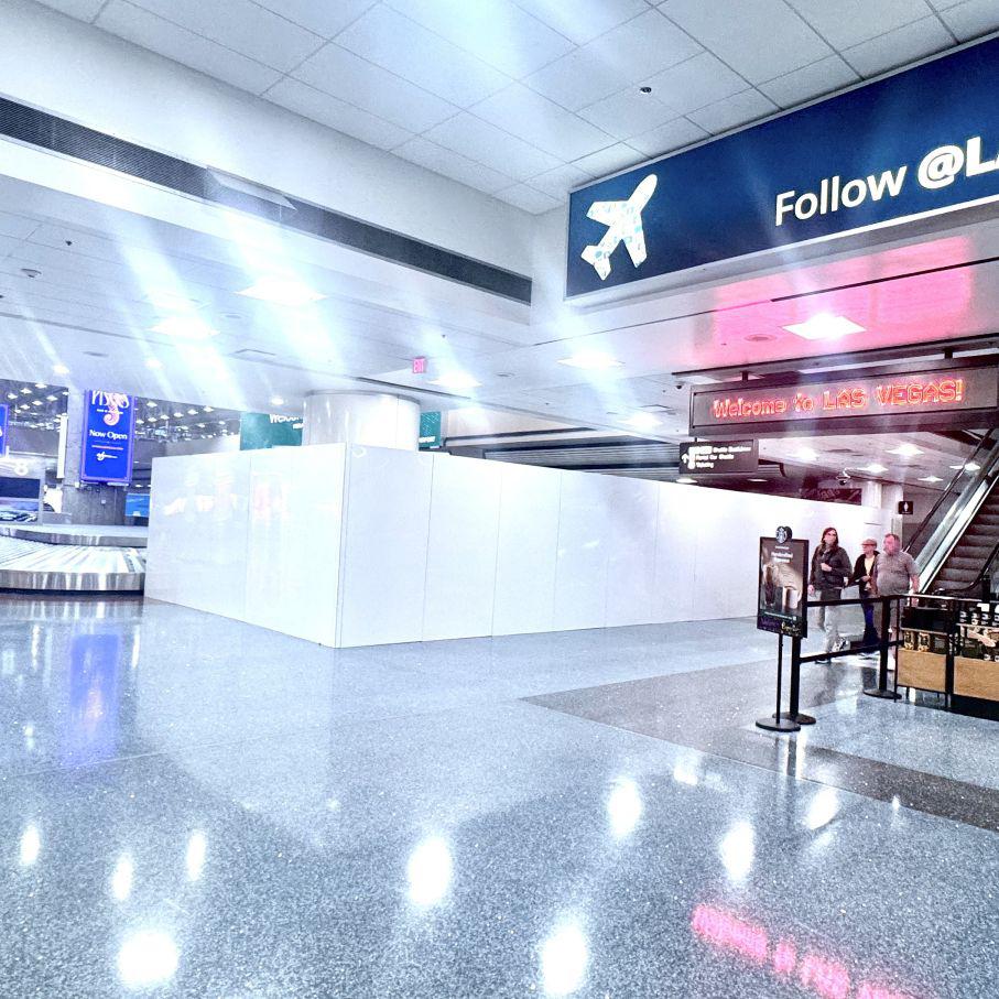 Temporary Wall Systems Secure 900 Feet of Containment at Harry Reid Airport Terminal 1 Renovation