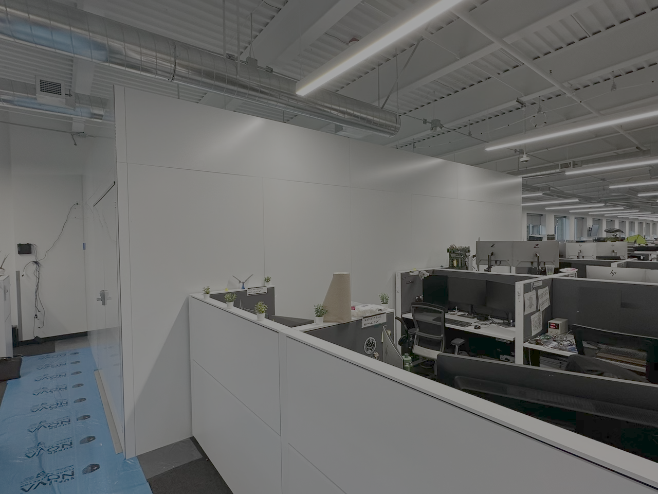 Temporary Walls Puget Sound Builds SpaceX Office Containment