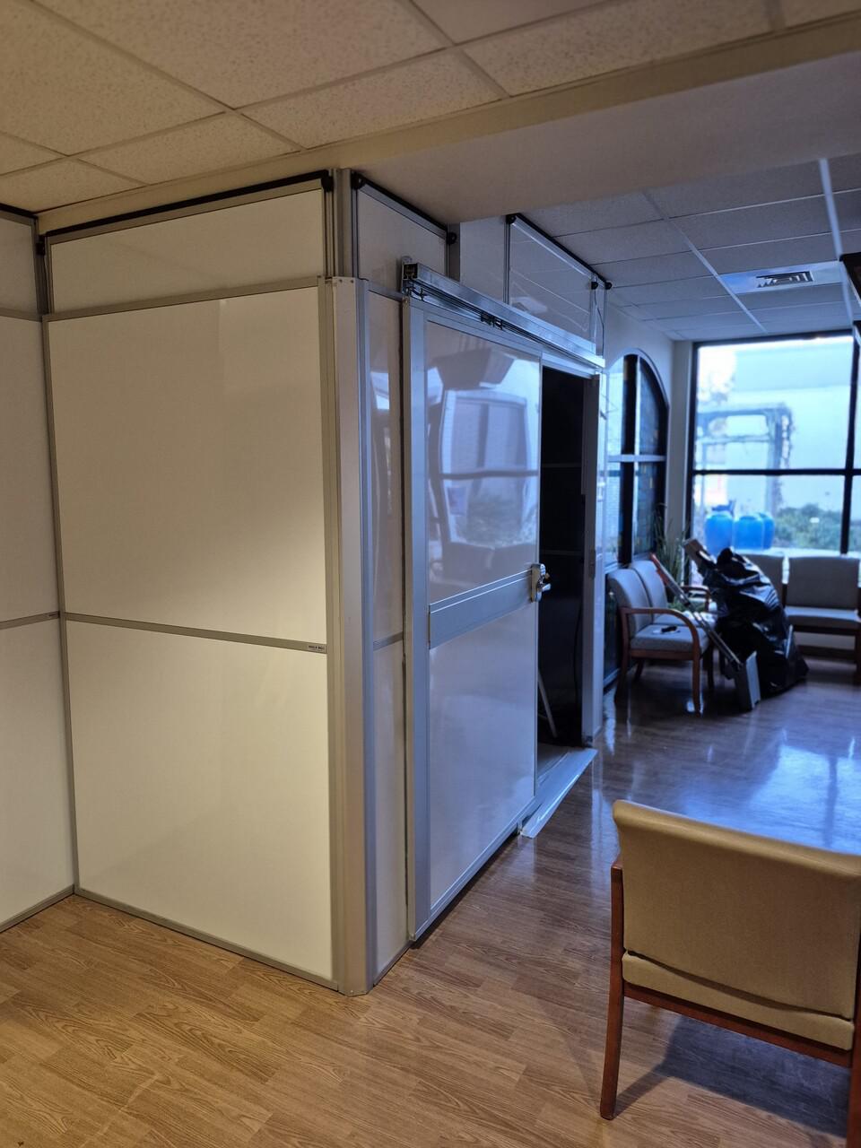 Temporary Wall Systems modular containment separating hospital renovation area from patient spaces