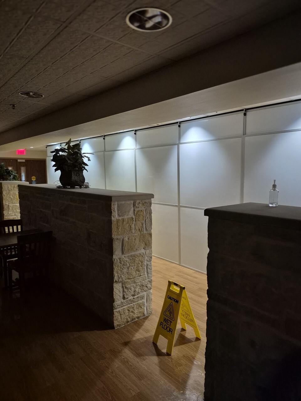 Healthcare renovation containment wall system installed to maintain operations during construction