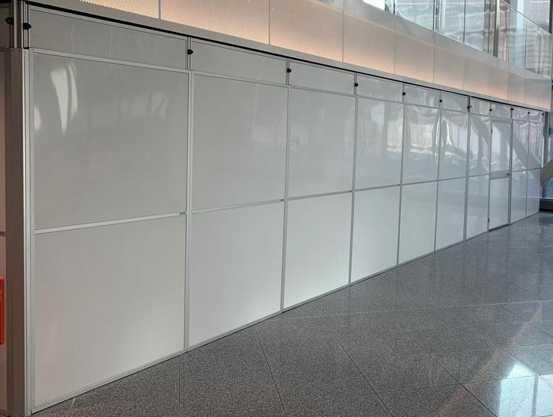 temp wall in office space