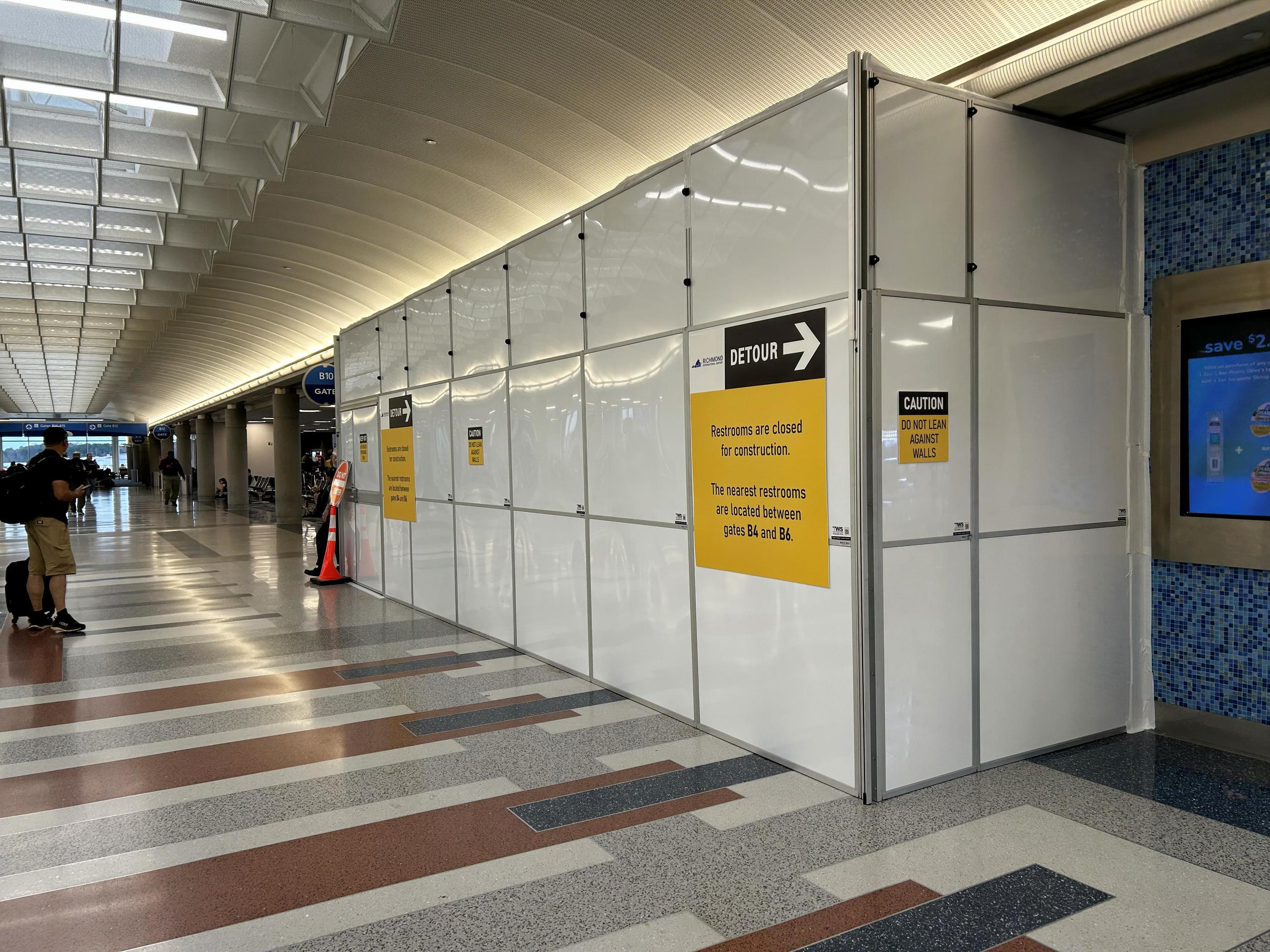 Richmond International Airport Restroom and SARA Renovation Containment