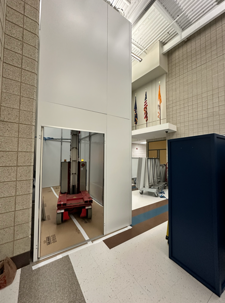 32-Foot Educational Construction Containment Wall for School Hallway Expansion