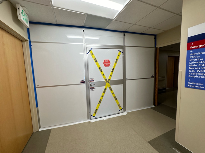 Healthcare Kitchen Renovation Containment with Enhanced Asbestos Control at Delta Hospital