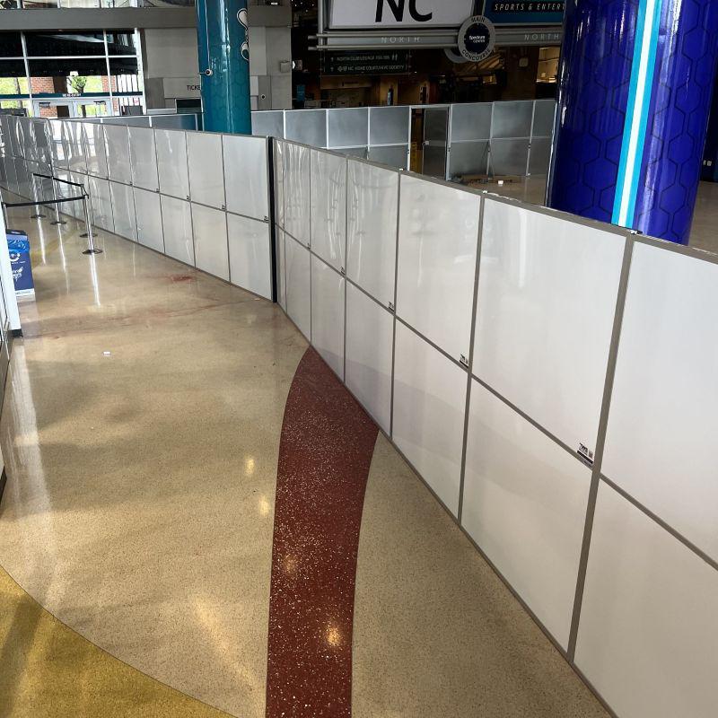 Temporary Partitions for Spectrum Center Renovations