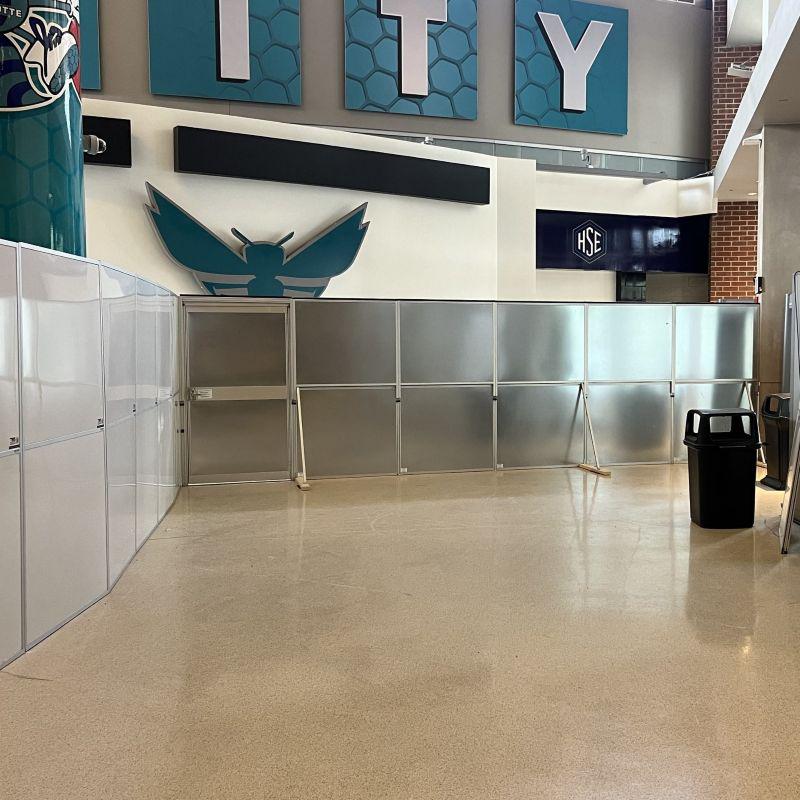 Temporary Partitions for Spectrum Center Renovations