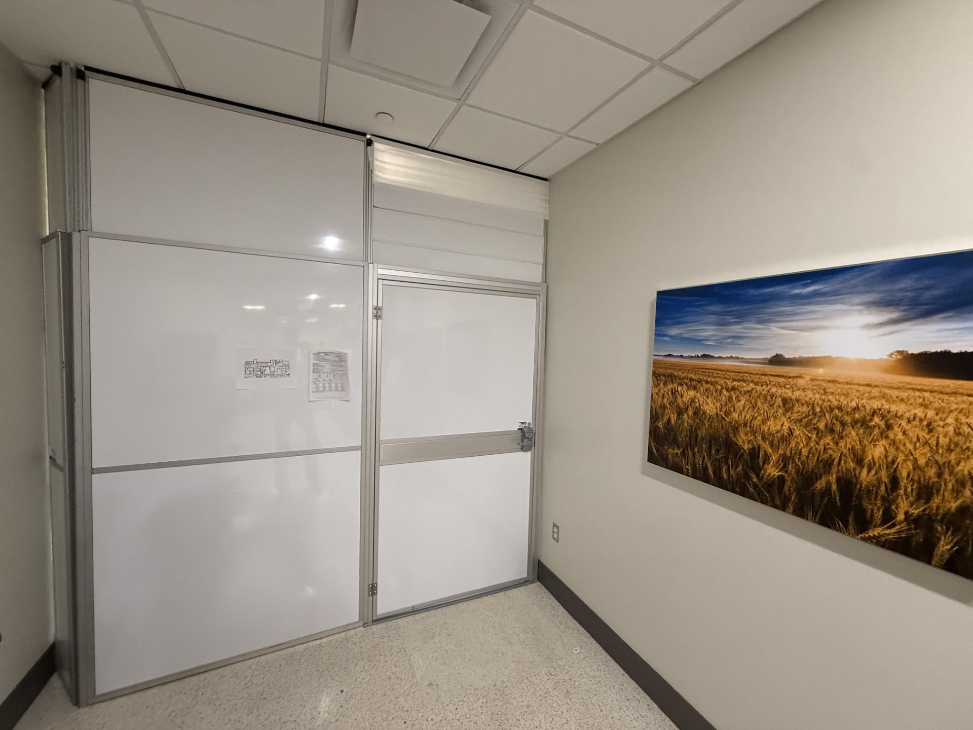 Construction barriers for lobby renovation in Oklahoma City | Temporary Wall Systems Oklahoma City