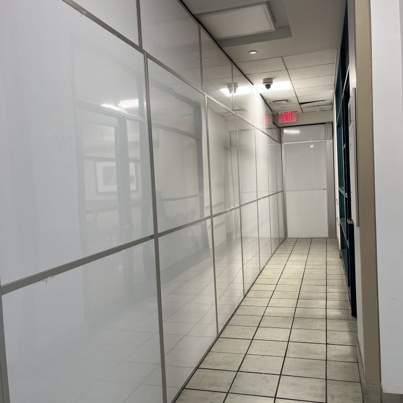 mount sinai hospital hallway with white temporary walls